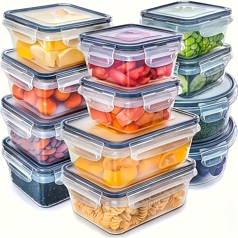 Food Storage With Dividers - ชุด 8 ชิ้น ประกอบด้วย 4 กล่องและ